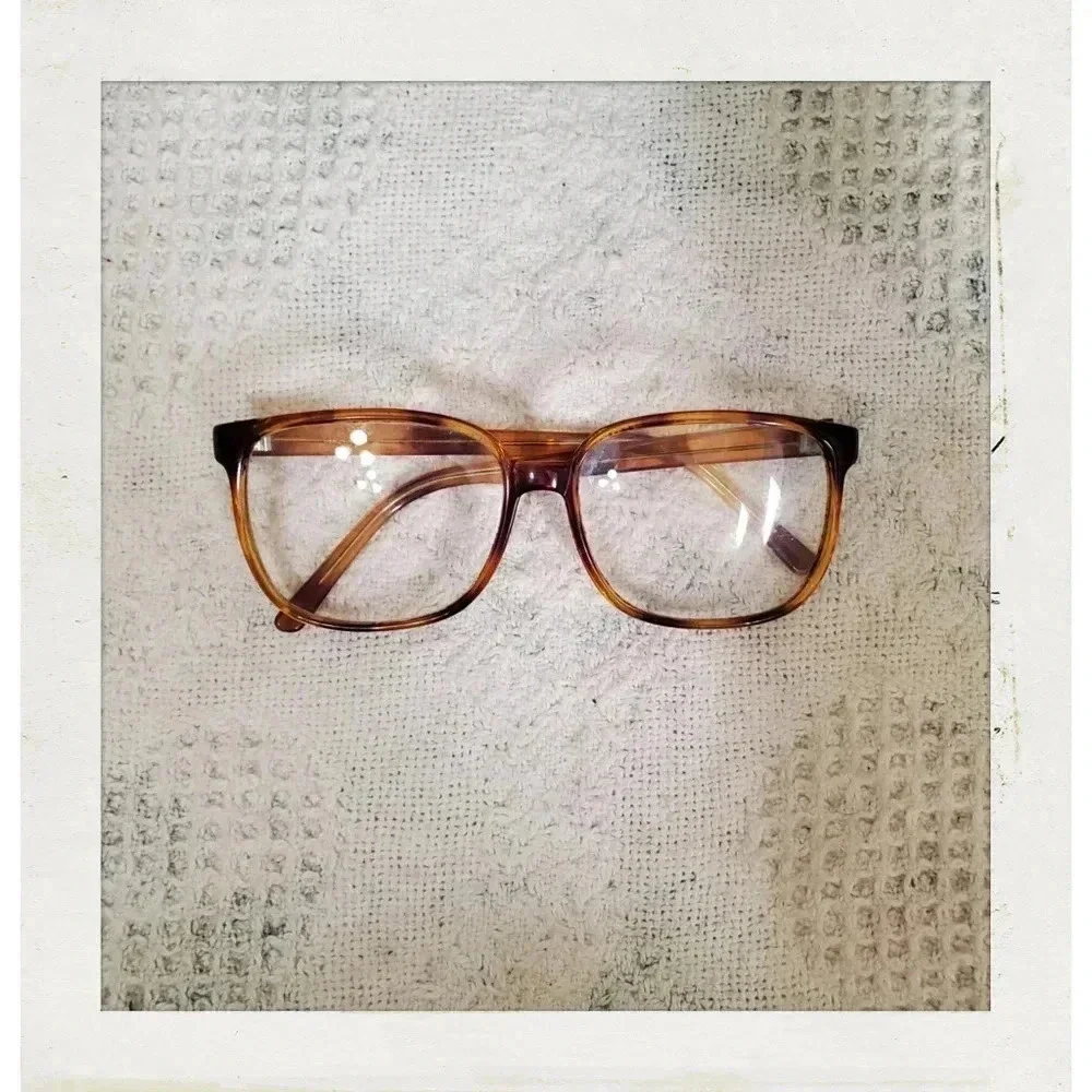 Vintage Brown Tan Turtoise Prescription Eyeglasses